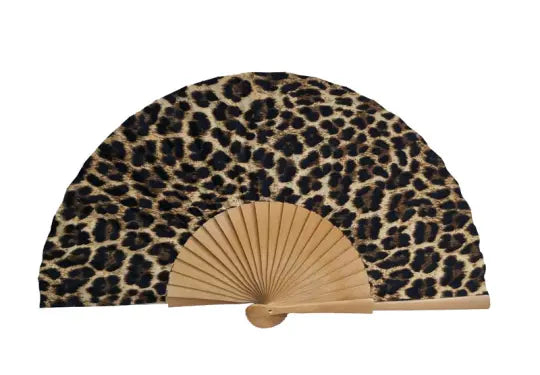 Abanico con tela estampada de Animal Print