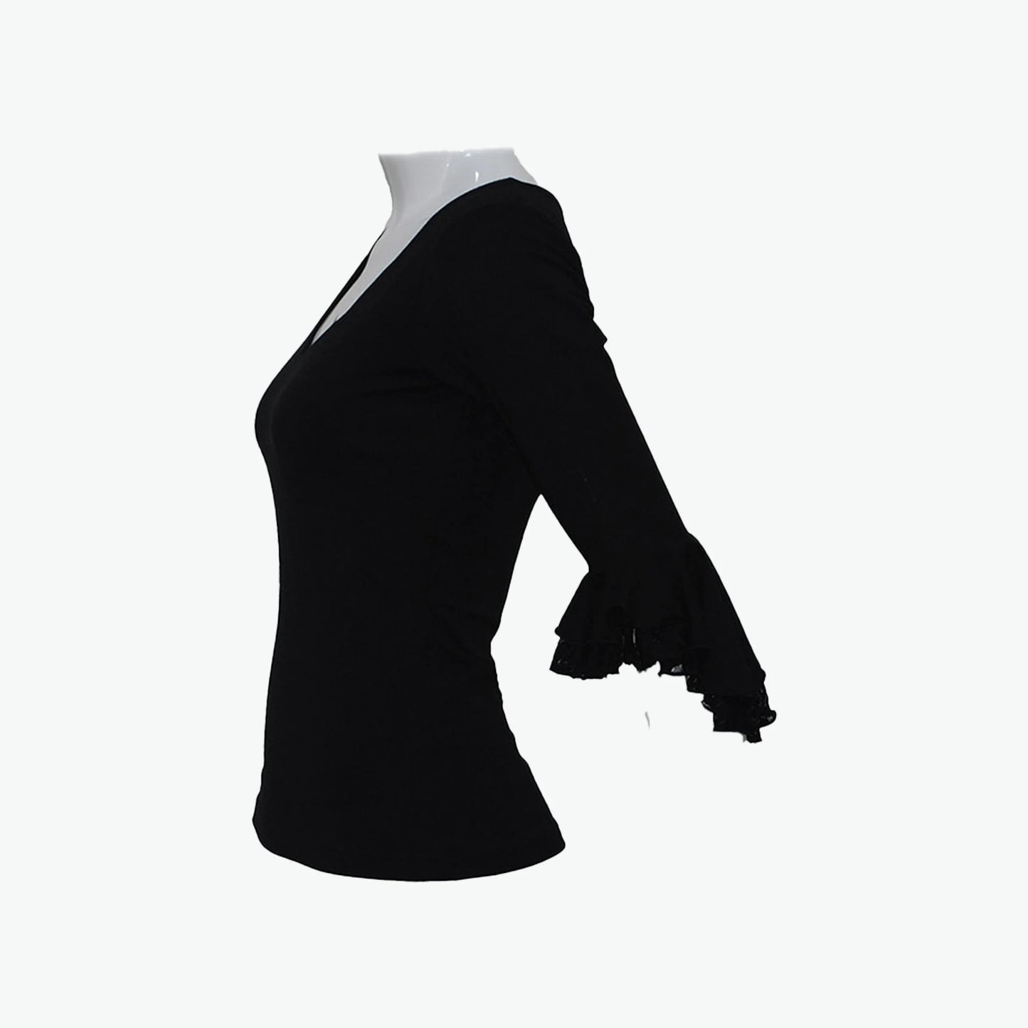 Oval ruffled shirt