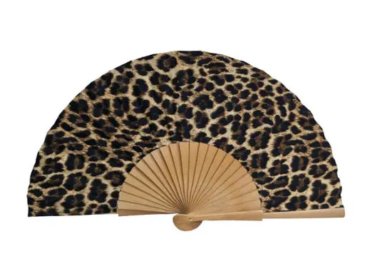 Abanico con tela estampada de Animal Print