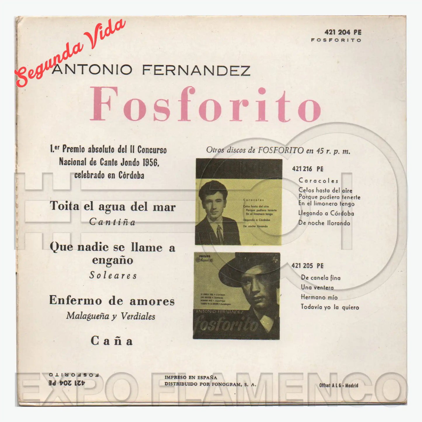 Fosforito - 1º Premio II Concurso Nal de Cante Jondo 1956