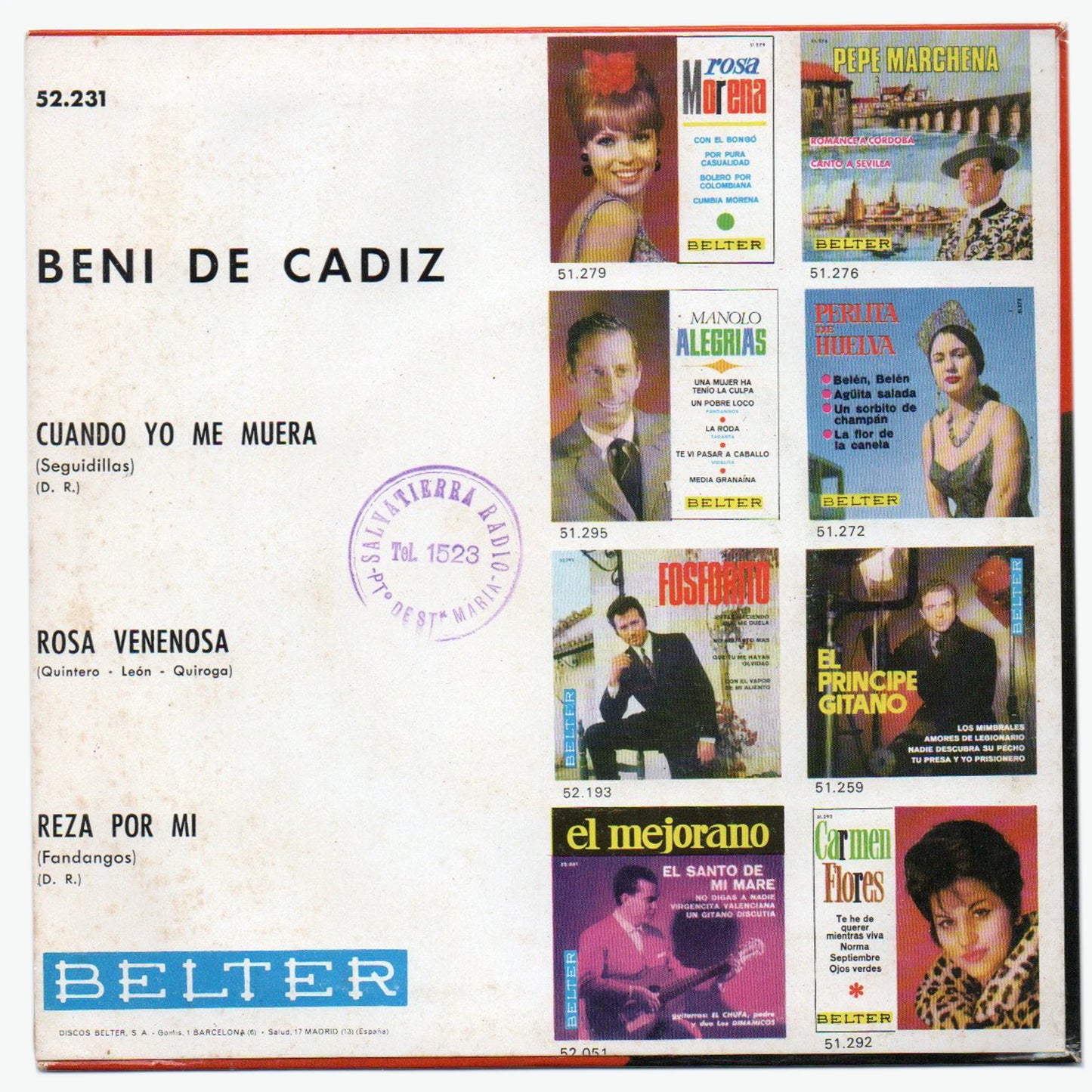 Beni de Cádiz - Cuando yo me muera