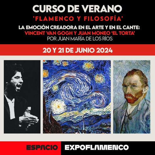 Cartel promocional del curso de verano de flamenco y filosofía