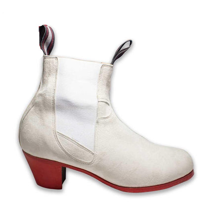 Calzado Flamenco - Bota caballero piel blanco